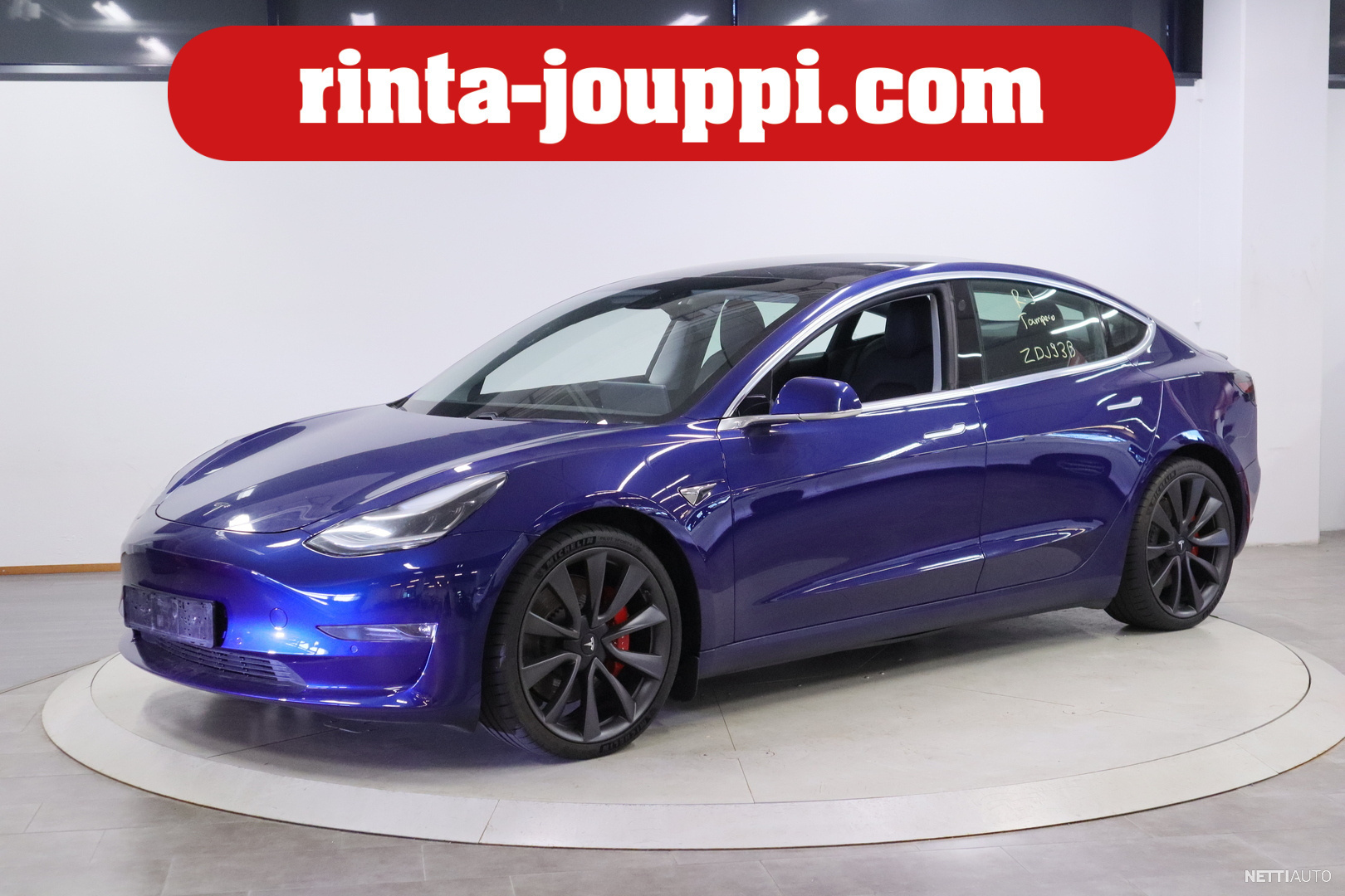 Tesla Model 3 Performance - FSD autopilot, Deep Blue Metallic väri ...